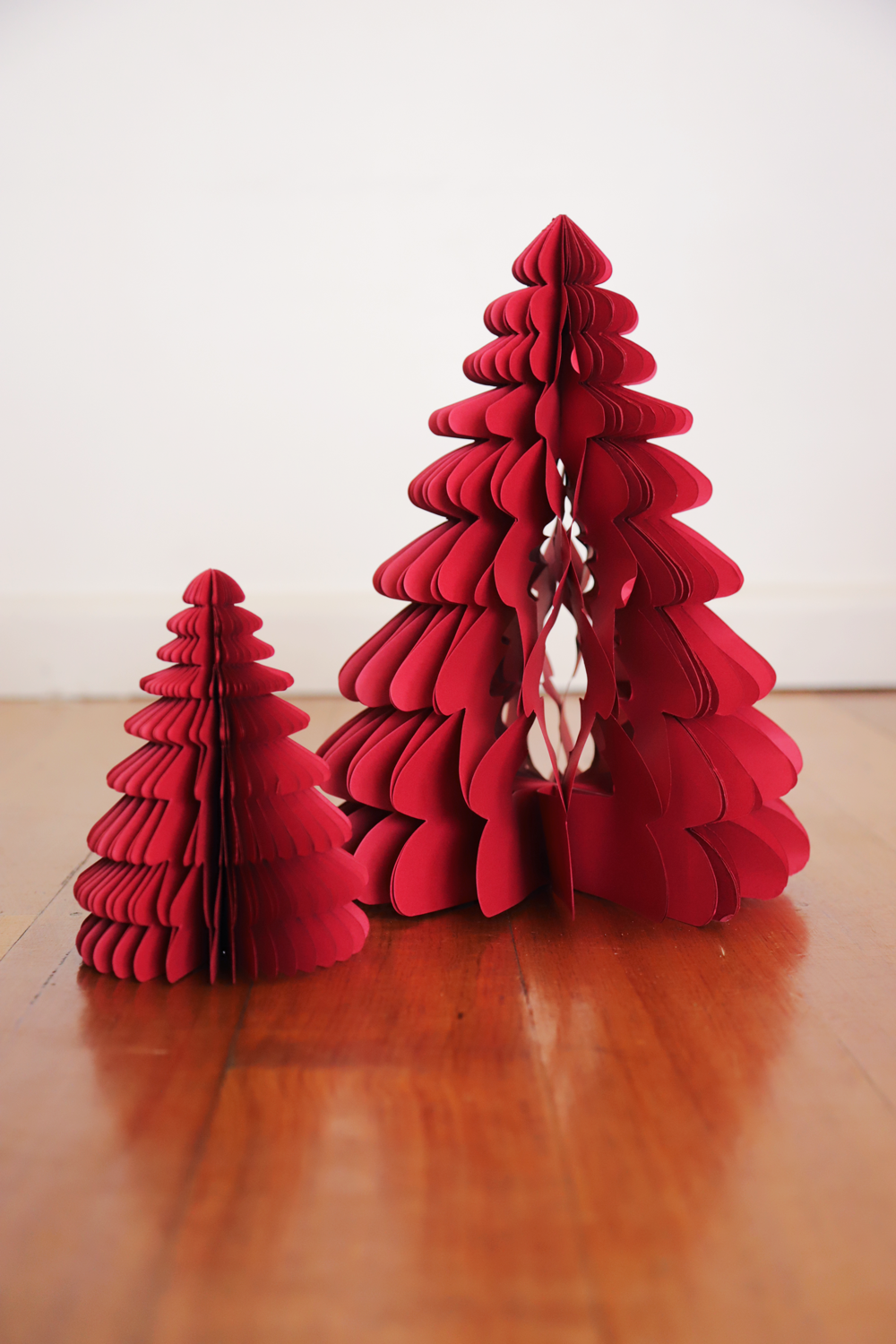 Medium and Small Paper Christmas Trees