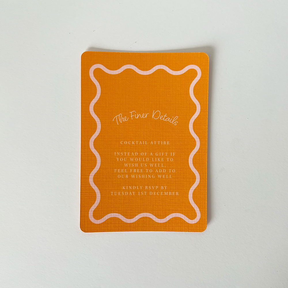 Wavy Squiggle Invitation Set of 3