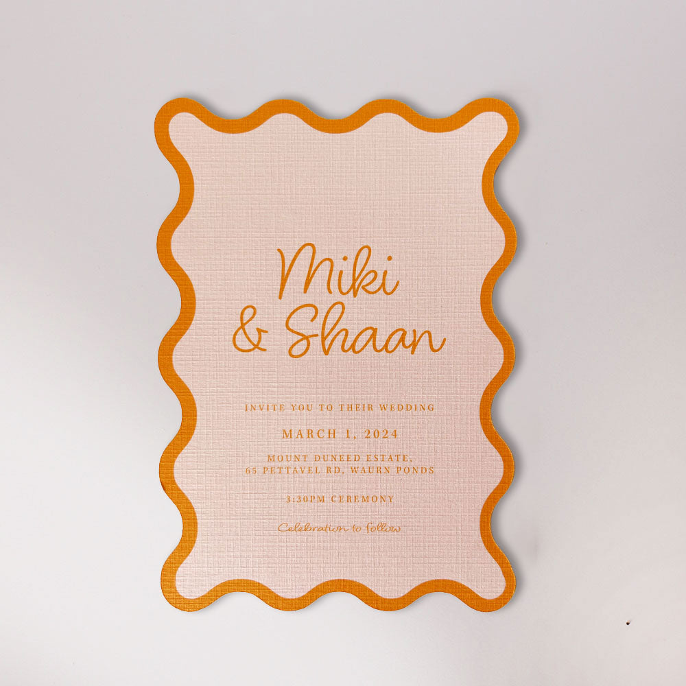 Wavy Squiggle Invitation