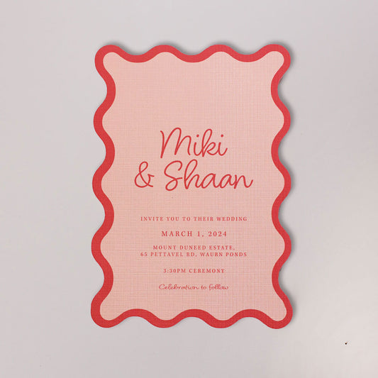 Wavy Squiggle Invitation