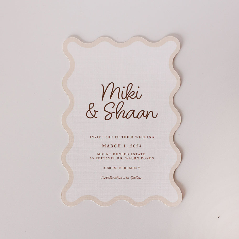 Wavy Squiggle Invitation