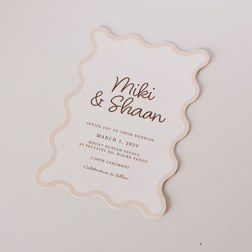 Wavy Squiggle Invitation