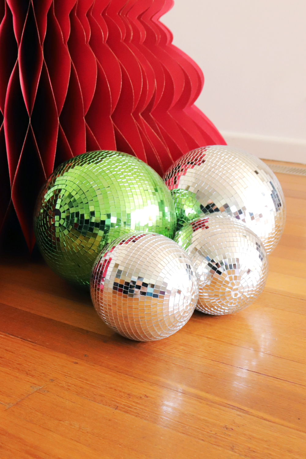 30cm Medium Green Disco Ball